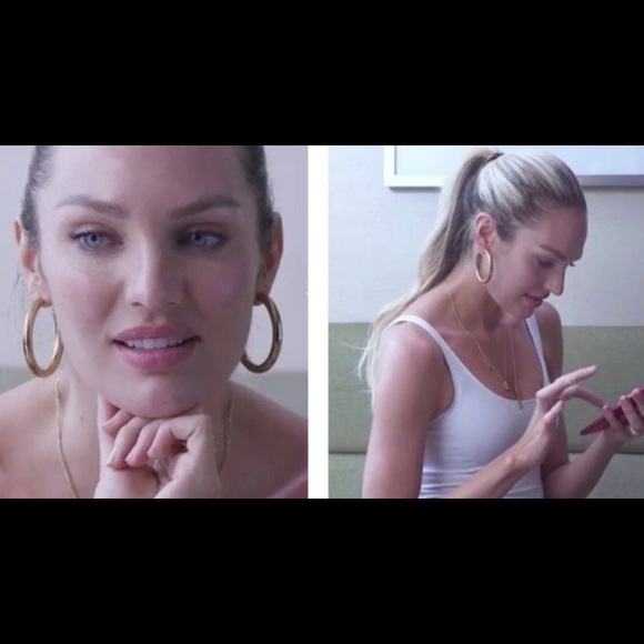 Bagatiba Hollow Hoops in Gold - Picture 2 of 4